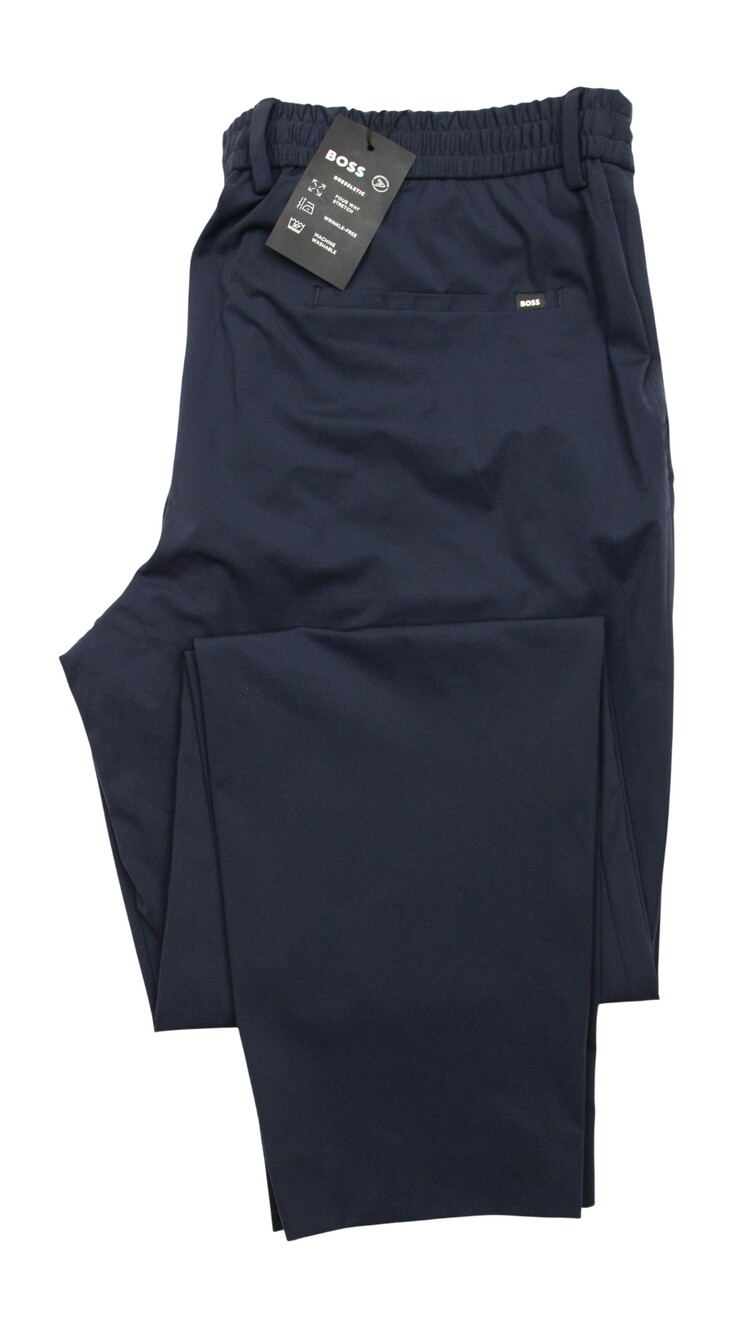 Boss Dress Pants Mens 38 Navy Blue Dressletic Slim Fit Stretch Performance $248